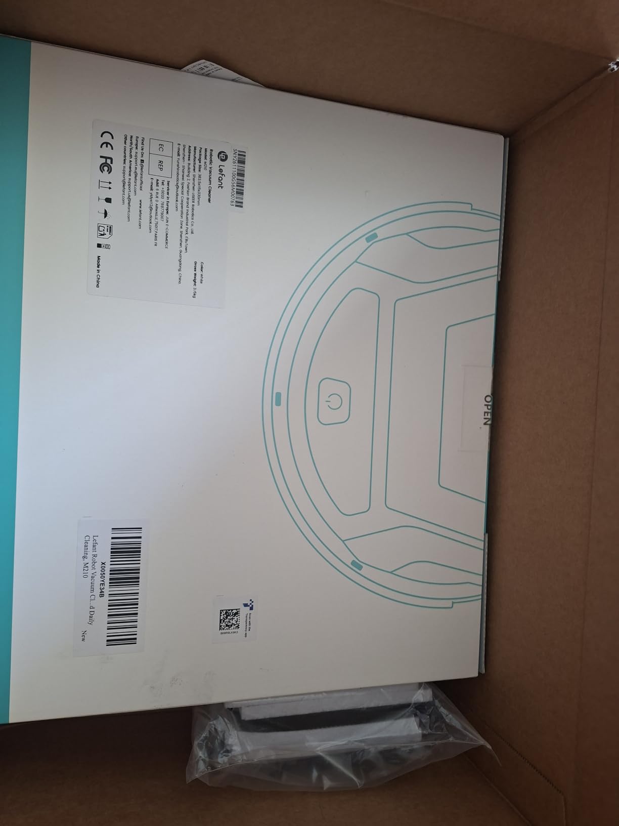 Lefant M210 Pro Robot Vacuum with Powerful Suction, 6 Cleaning Modes, 120 Mins Runtime, Quiet, Self-Charging, Voice Control, Ideal for Pet Hair and Hard Floor, White customer photo 2