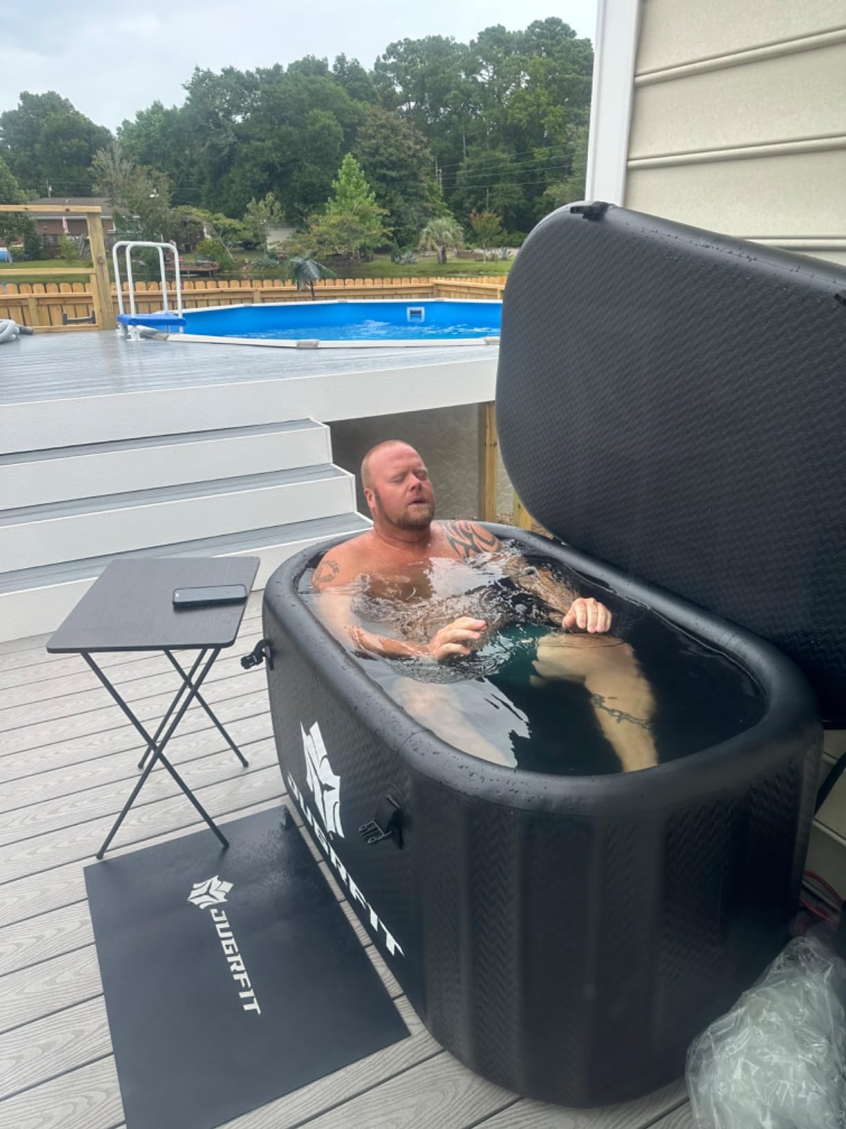 121-Gallon Luxury Pro-Grade Cold Plunge Tub with 1050W Water Chiller – Ice-Free At-Home Recovery, Built-In Filtration, Weatherproof & Durable customer photo 2