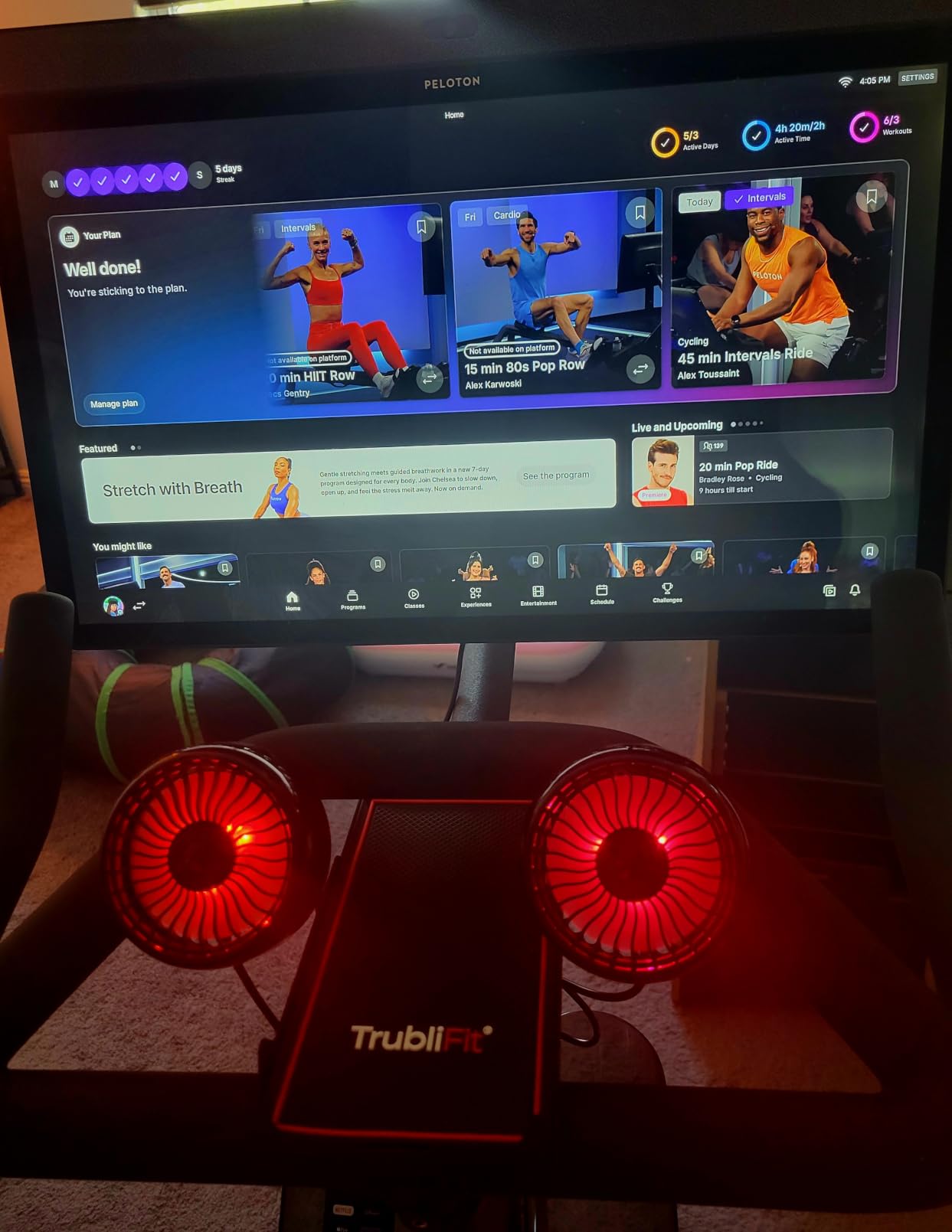 TrubliFit Dual Cooling Fans with Phone Tray for Peloton Bike, No Batteries customer photo 2