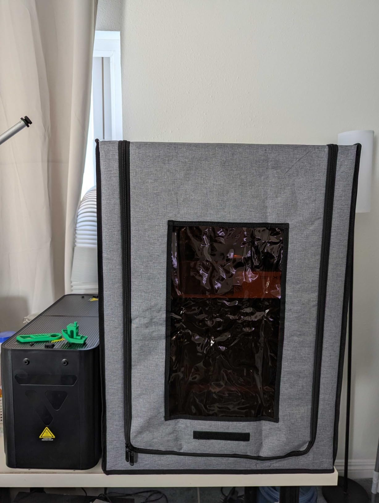Multifunctional 3D Printer Enclosure Ventilation Eliminate Odors Tent Cover | Adjustable vent Compatible with Anycubic Photon Mono 4, Elegoo Saturn / Mars 3/4 & Creality Halot Series Resin 3D Printer customer photo 2