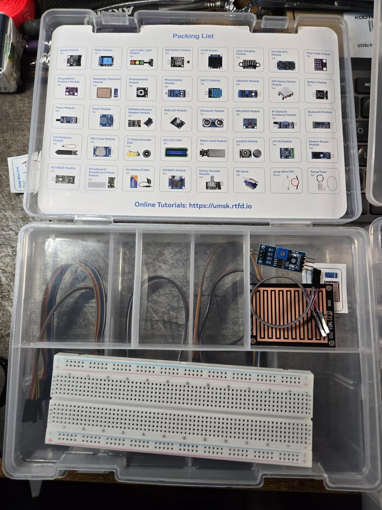 SunFounder Universal Maker Sensor Kit Compatible with Arduino Mega 2560/Uno R3/R4 Minima/WiFi Nano, Raspberry Pi 5/4B/3B+/Zero 2 W/, Pico W, ESP32, C++, Python, MicroPython, Beginners & Engineers customer photo 2