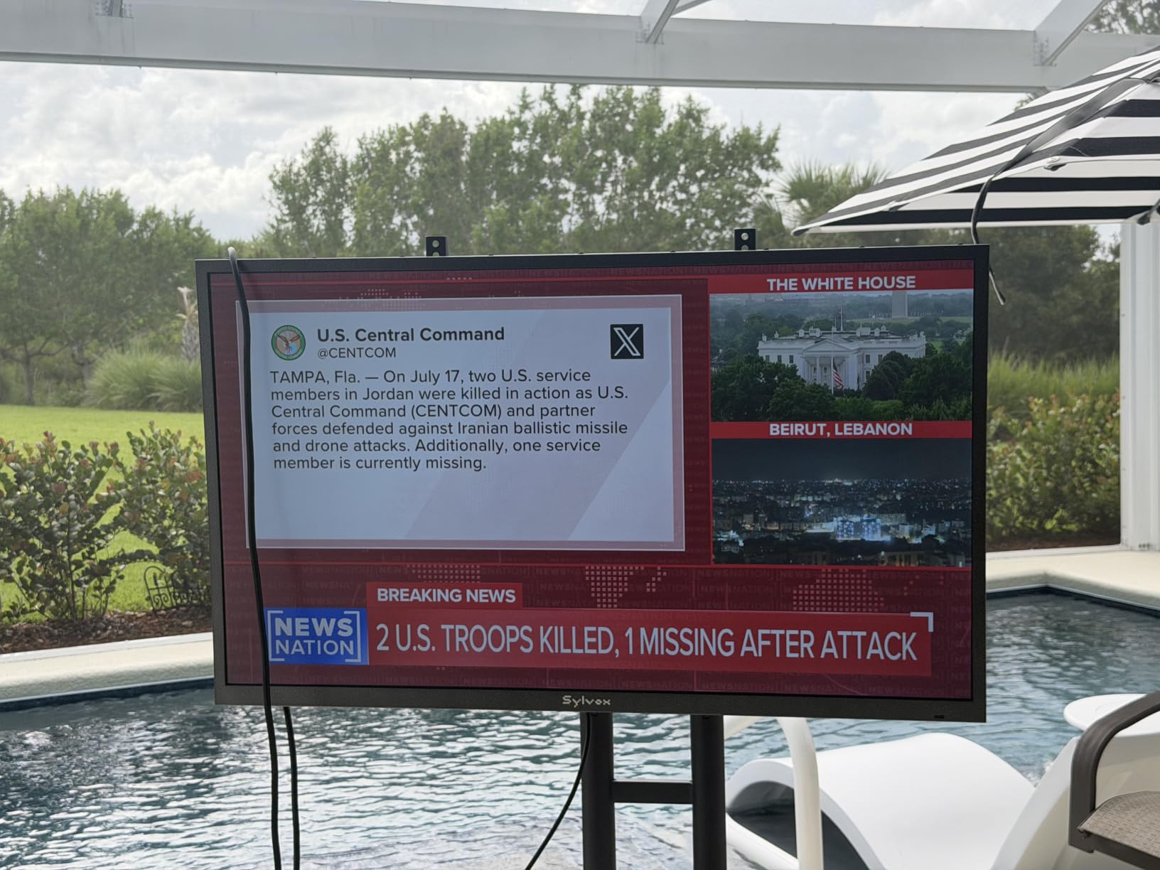 SYLVOX Outdoor TV, 55 inch Smart Waterproof Outdoor TV, 4K UHD Weatherproof customer photo 1