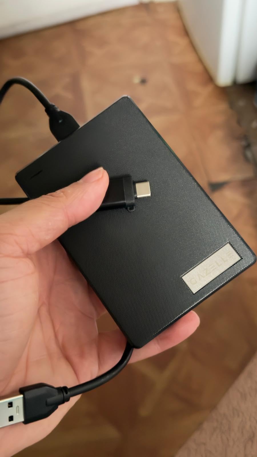 GAZELLE High-Speed 1TB Ultra Slim Portable External Hard Drive - 2-in-1 Type C & USB 3.0, Compatible with PC, Mac, Laptop, PS4, Xbox, iPad, Tablet, Mobile (Black) - 1 Year Warranty customer photo 2