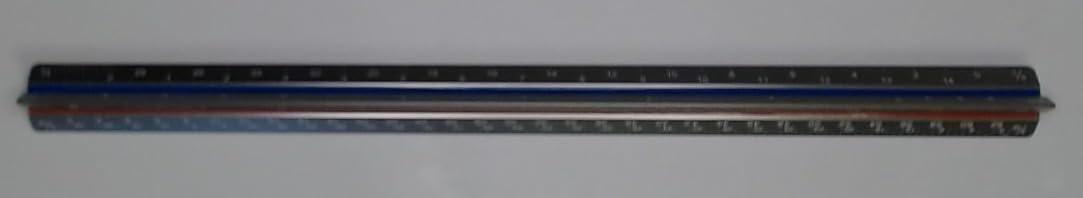 Stylo Architectural Scale Ruler, 12 Inch Aluminum, Black Metric customer photo 2