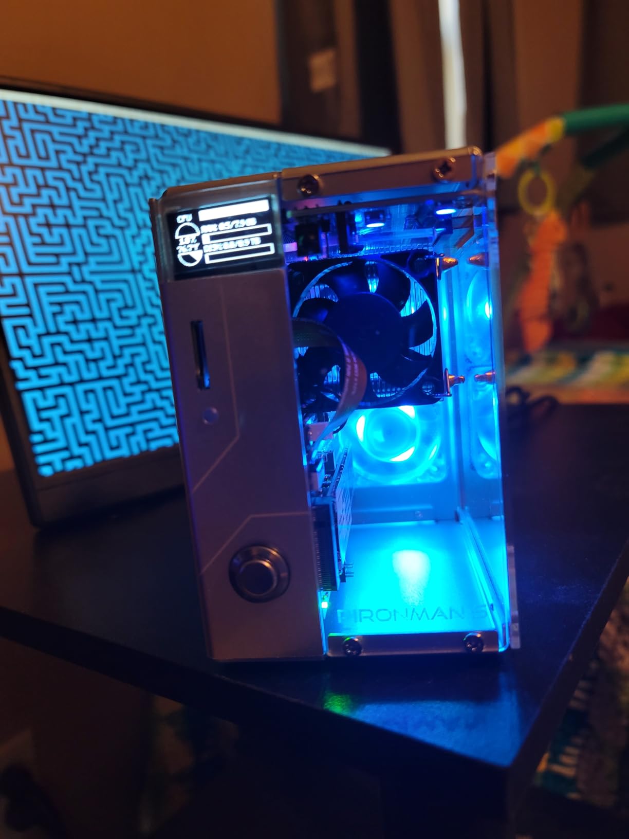 Pironman 5 NVMe M.2 SSD PCIe 2.0/3.0 Mini PC Case for Raspberry Pi 5 Hailo-8L, AI Agent OpenClaw, Tower Cooler+Dual RGB Fans, 0.96'' OLED Module, Safe Shutdown, Standard HDMI, RGB Effect customer photo 1