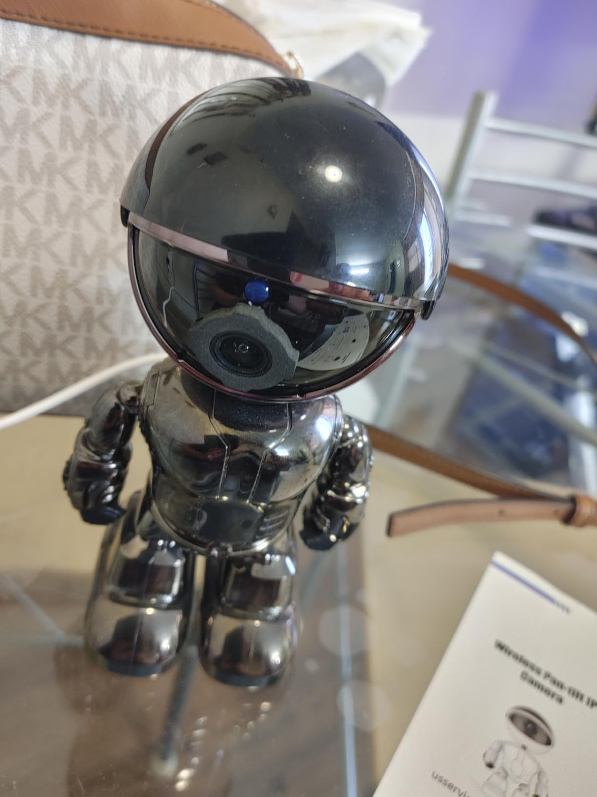 Chpuss Indoor Camera Robot, 2k 5g/2.4ghz WiFi Pet Robot Cam with Phone App EseeCloud, 360 PTZ Nanny Cam Dog Cam with Audio/Video, Spy Camera 2-Way Audio Motion Tracking 7/24 Night Vision customer photo 1