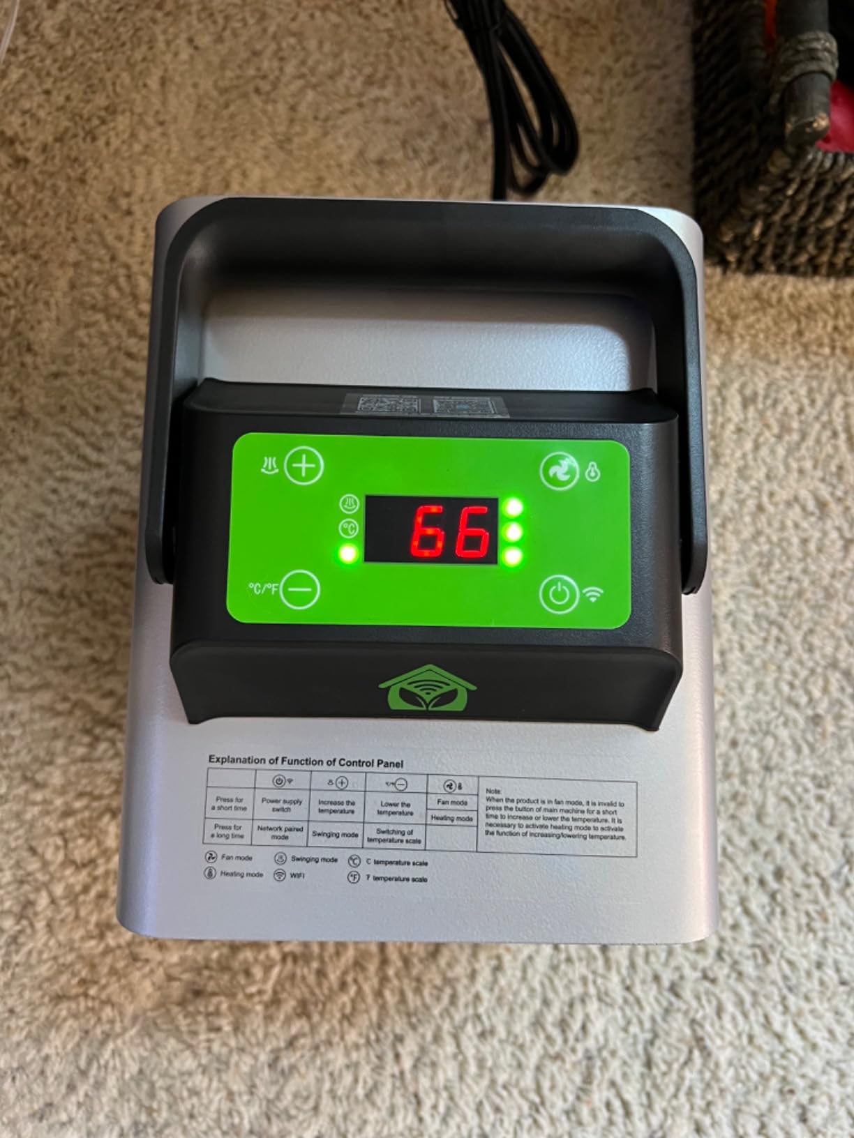 1500W Greenhouse Heater with Thermostat WIFI APP, Heater for Outdoor Greenhouse Green House with APP Remote Control Portable Smart Electric Heat for Green Plants customer photo 1