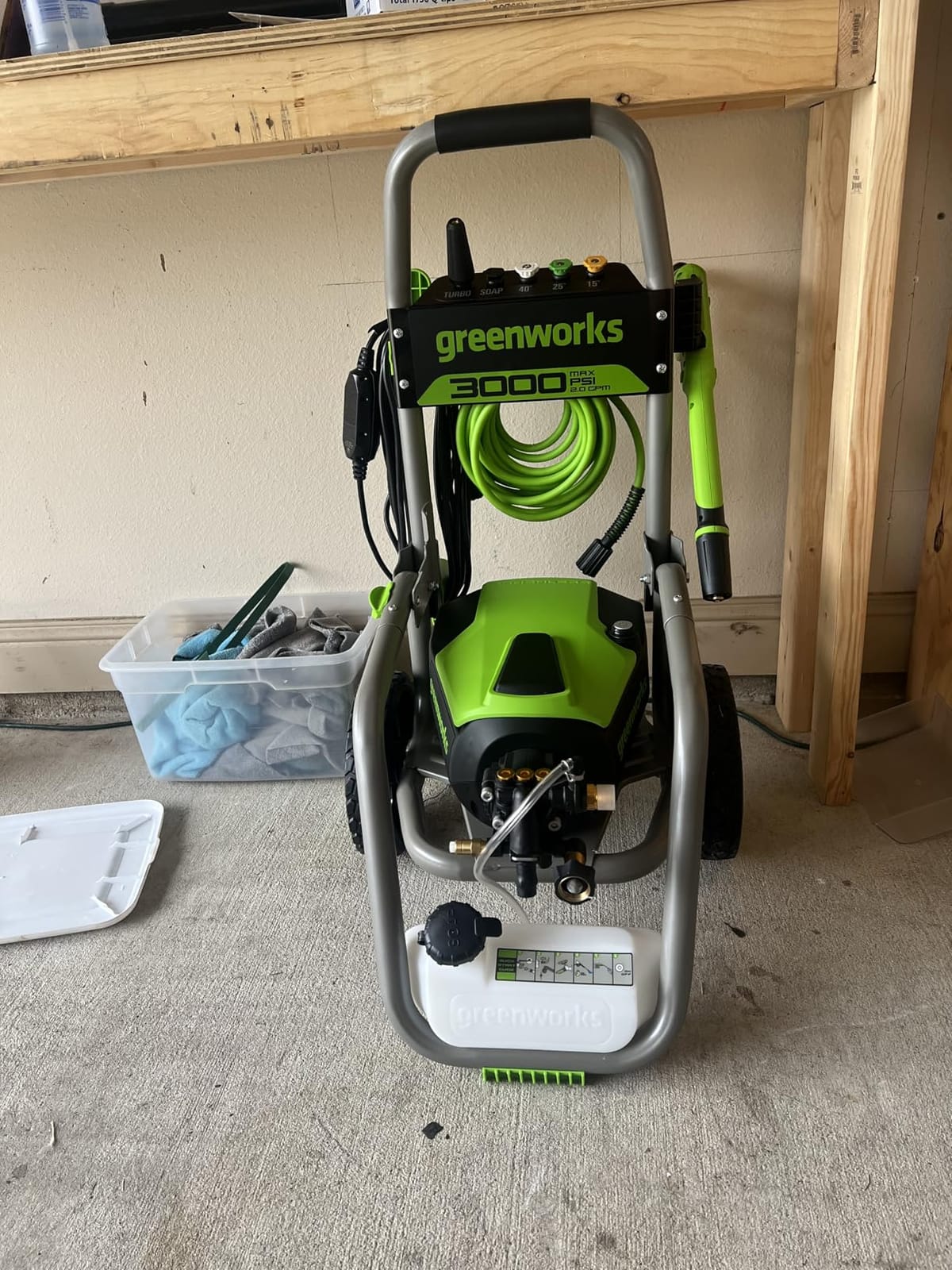 Greenworks 3000 PSI (2.0 GPM Max) Brushless Electric Pressure Washer customer photo 1