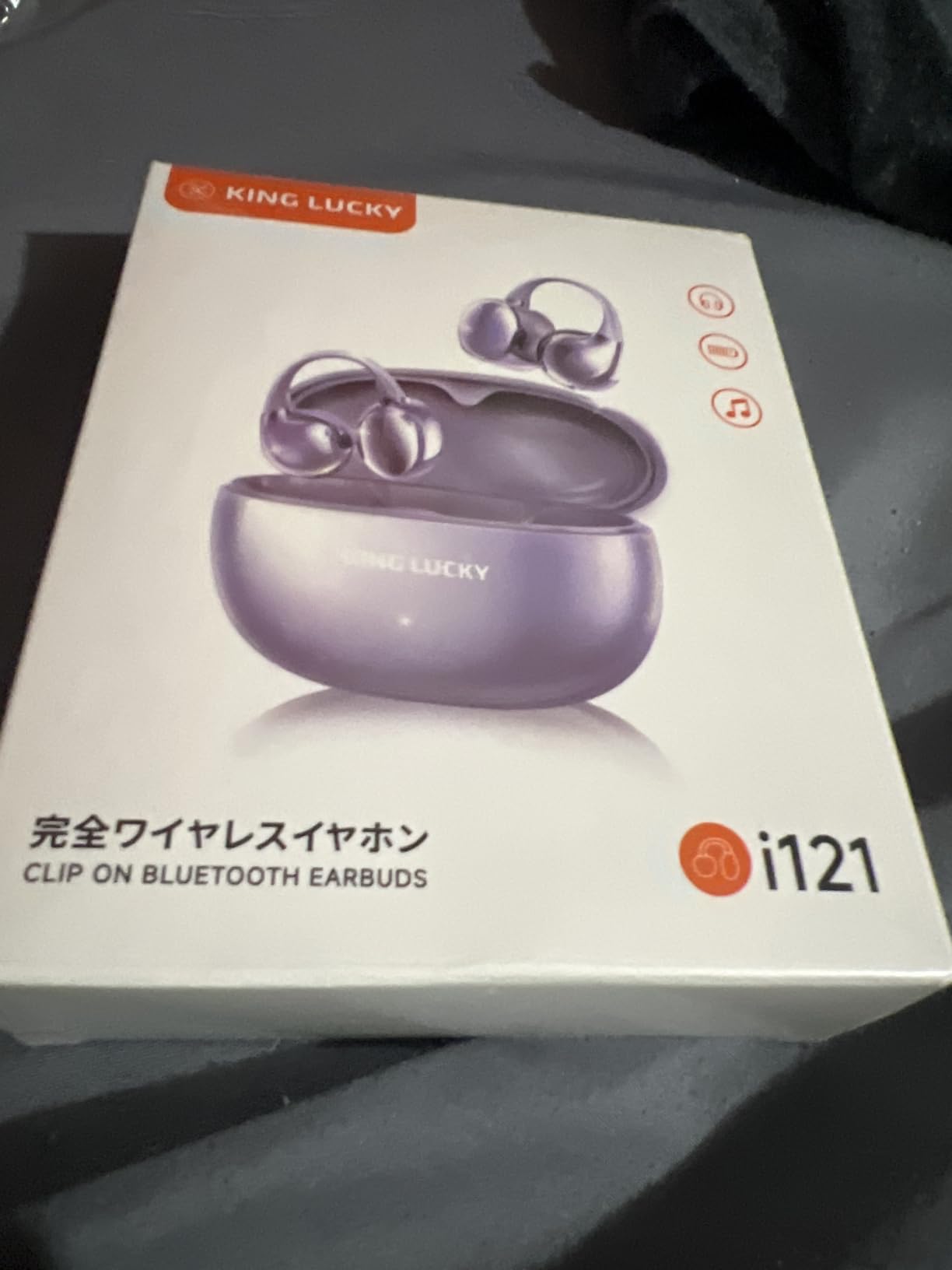 King Lucky Clip-On Earbuds Gen 3, Open-Ear Wireless Bluetooth 6.0 Headphones with Mic, Secure Fit for Small Ears & Glasses Wearers, 50H Playtime, ENC, IPX5 Waterproof Sport Ear Buds (Purple) customer photo 2