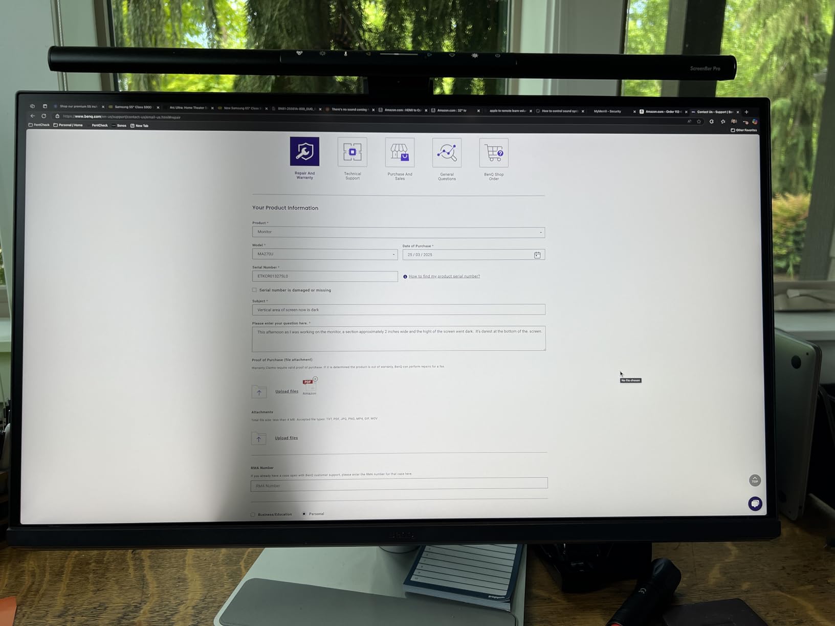 BenQ MA270U 27” 4K 3840x2160 Monitor for MacBook® Pro/Air, Dual USB-C, 90W Power Delivery, Mac Color Match, USB Hub, Brightness & Volume Control on Mac, Height & Tilt Adjustable Stand, P3 Color Gamut customer photo 1