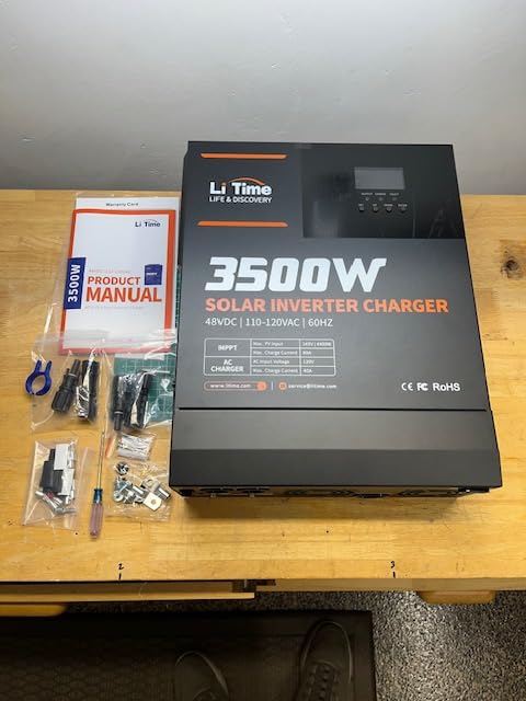 LiTime 3500W Solar Inverter Charger, All-in-One 48V DC-120V AC, 80A MPPT customer photo 1