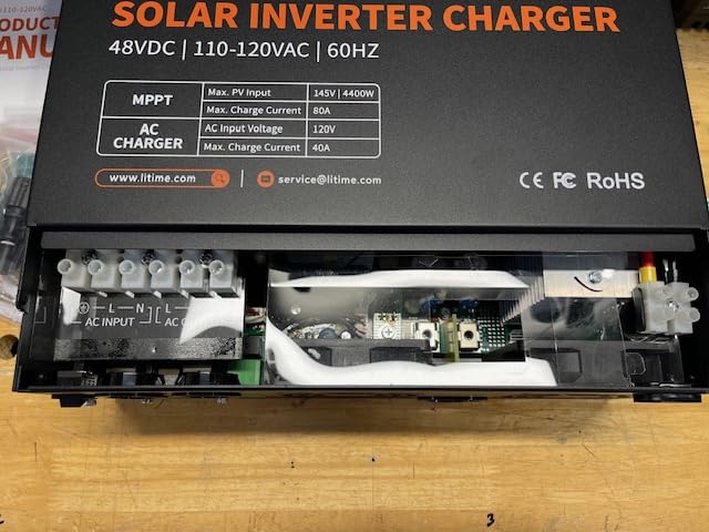 LiTime 3500W Solar Inverter Charger, All-in-One 48V DC-120V AC, 80A MPPT customer photo 2