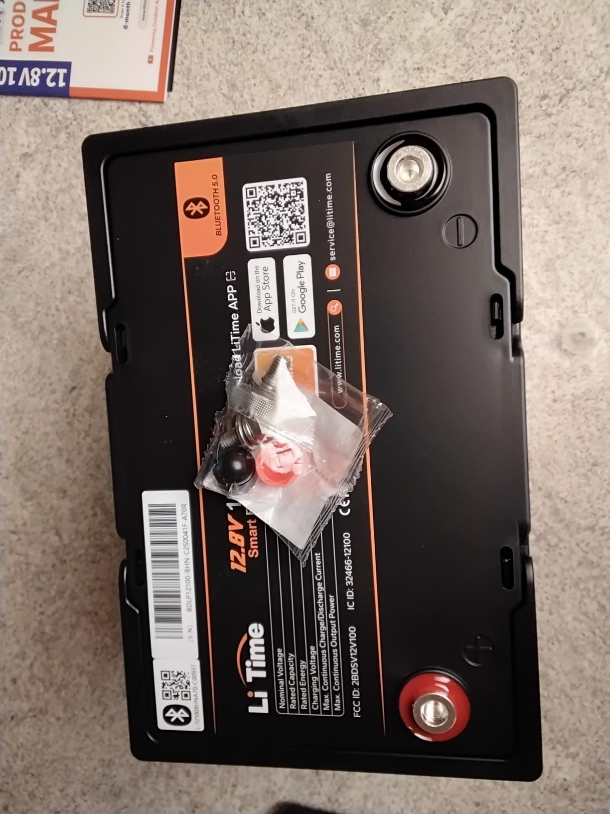 Litime 12V 100Ah Trolling Motor LiFePO4 Battery for Marine, Boat, Yacht customer photo 2