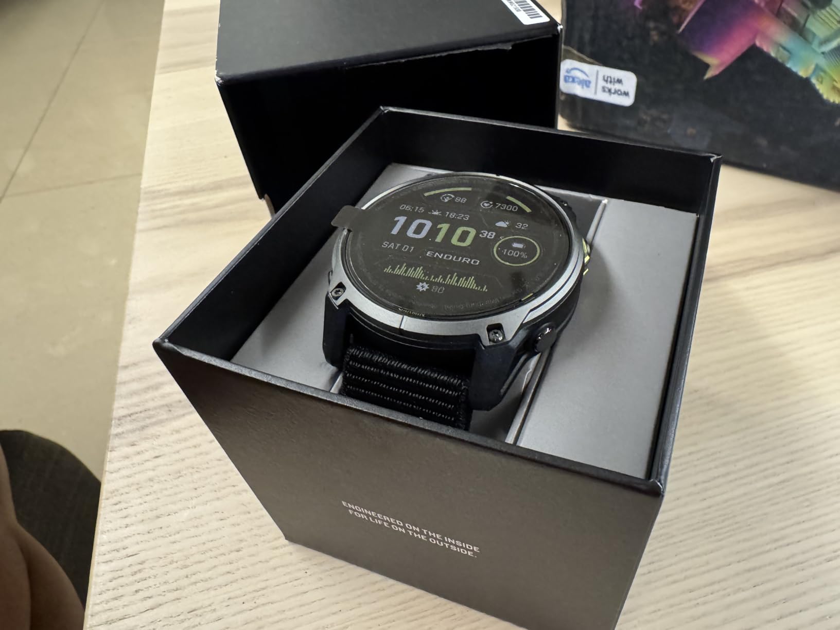 Garmin Enduro™ 3, Solar, 51 mm, Sapphire, Black UltraFit Nylon Strap customer photo 2