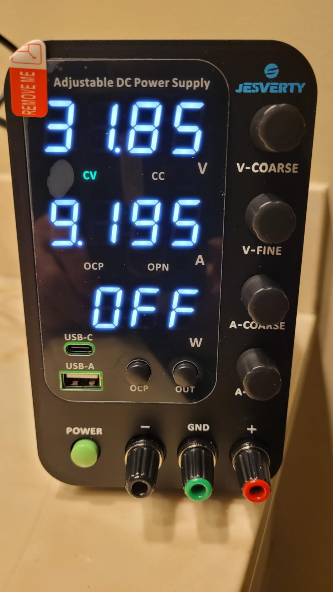 DC Power Supply Variable, 0-32V 0-10A Switching Bench Power Supply with 20W USB & Type-C Quick-Charge, Encoder Corase & Fine Adjustment Knob, Output Switch, 4-Digit LED Display - SPS-3010V customer photo 1