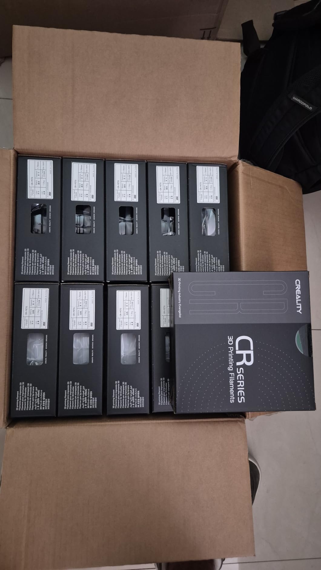 Creality 2 kg Black & White PETG 1.75mm Filament, 3D Printer Filament Bundle, Excellent Toughness High Precision, Odorless Non-Toxic Moistureproof, Glossy, Accuracy +/- 0.02mm customer photo 2