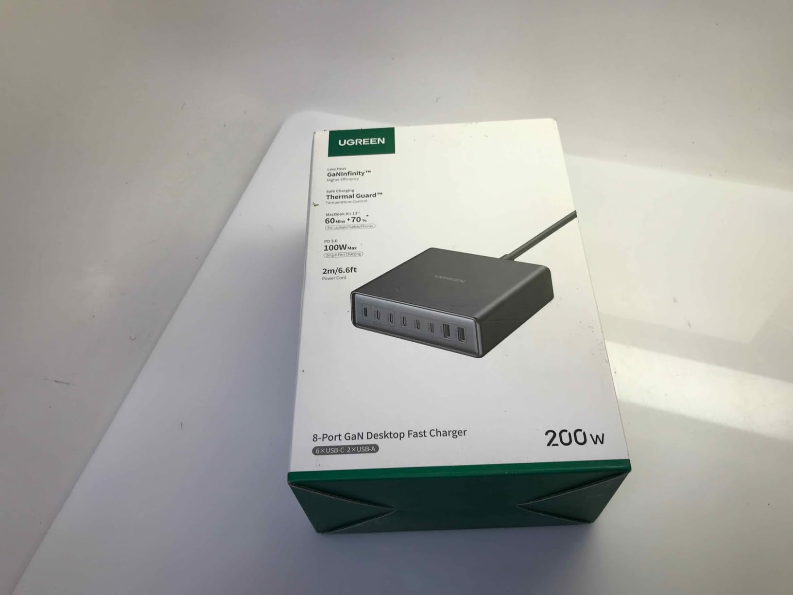 UGREEN Nexode 200W GaN USB C Charging Station, 8-Port Desktop Charger with PD 100W for MacBook Pro 16