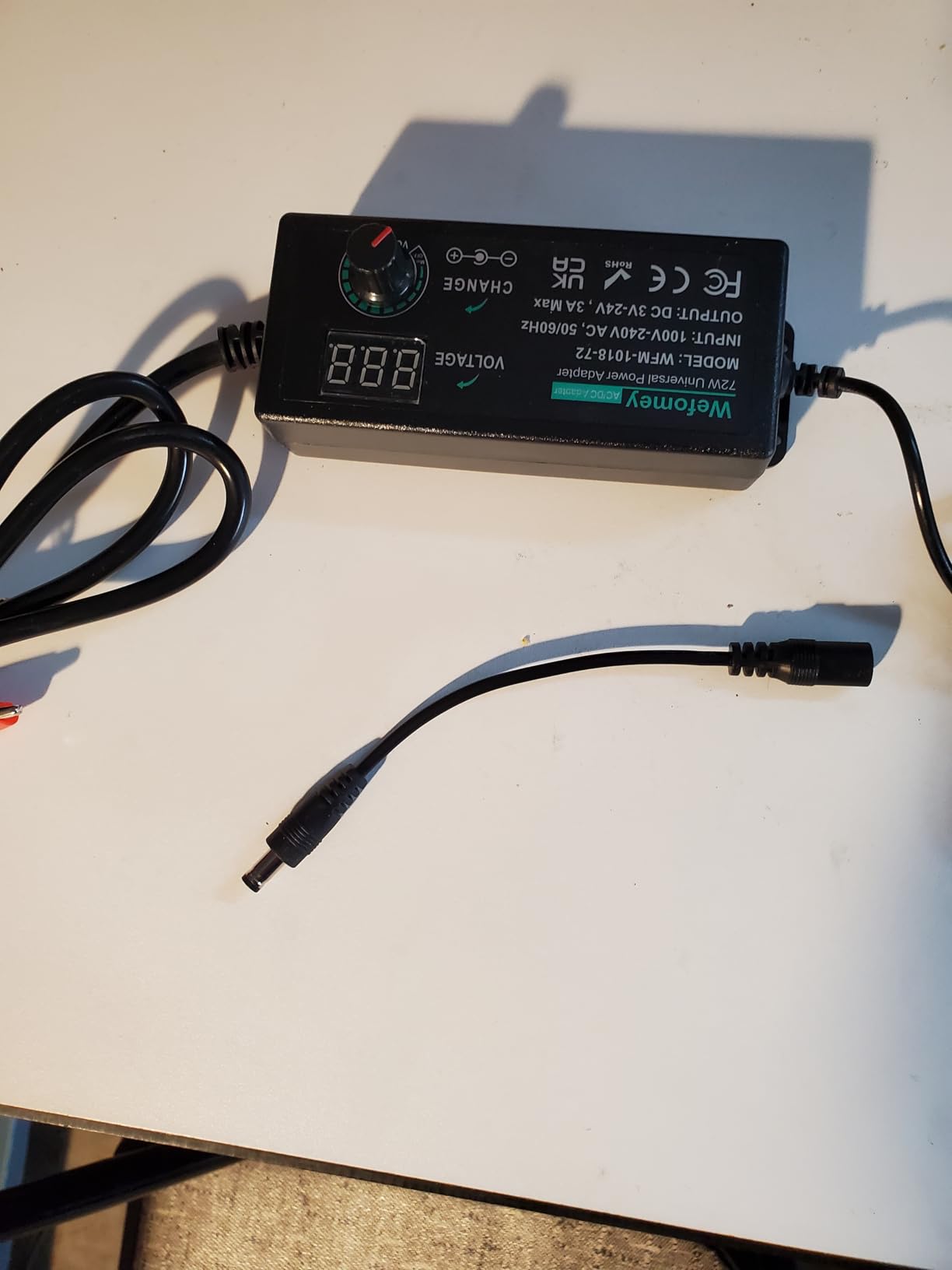 Wefomey Universal Power Supply Variable 3V~24V 3A 72W Multi Voltage Adapter customer photo 1