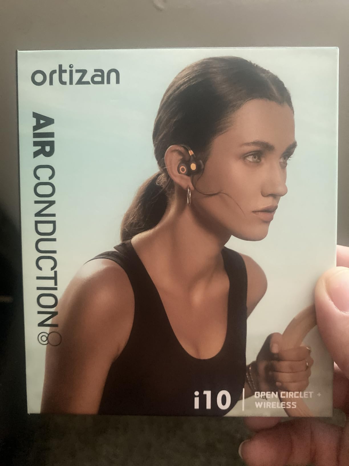 Ortizan Open Ear Headphones, Bluetooth 5.3 Wireless Air Conduction Headphones Sport Earbuds, Premium Sound, IPX6 Waterproof, Clear Call, 19g Lightweight Earphones for Running Cycling Workouts (Black) customer photo 1