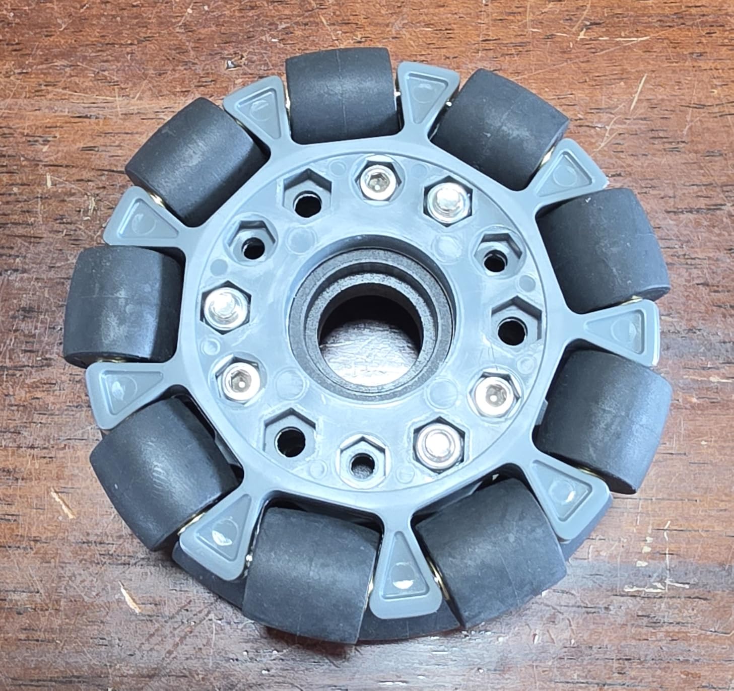 100mm Omni Directional Wheel, Double Plastic Robot Platform Omni Directional Wheel 20KG Loading Side Mobility DIY RC Part Tire for Robotic Competition (1) customer photo 1