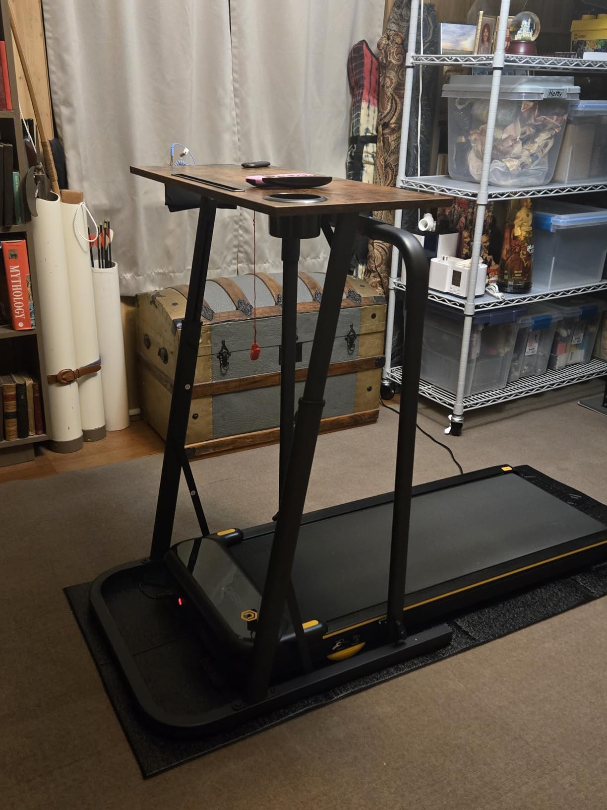 VTORY Adjustable Height Standing Desk for Walking Pad Treadmill,for Cycling customer photo 2