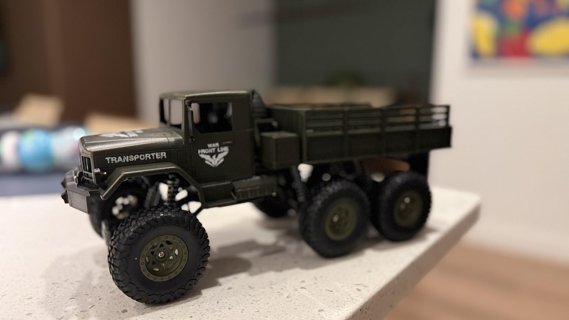 XINGRUI 1:16 Scale Remote Control Car Military Crawler Off-Road RC Tank with 4WD, Adjustable Speed/Steering, 2 Batteries & Openable Doors – All-Terrain RC Truck for Birthday Gifts customer photo 1