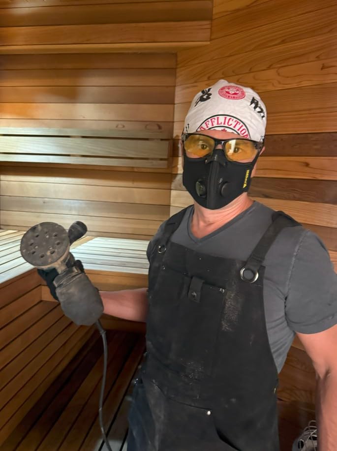 FIGHTECH Dust Mask 2 Sizes - Large, Woodworking Reusable Carbon Filter Mask customer photo 1
