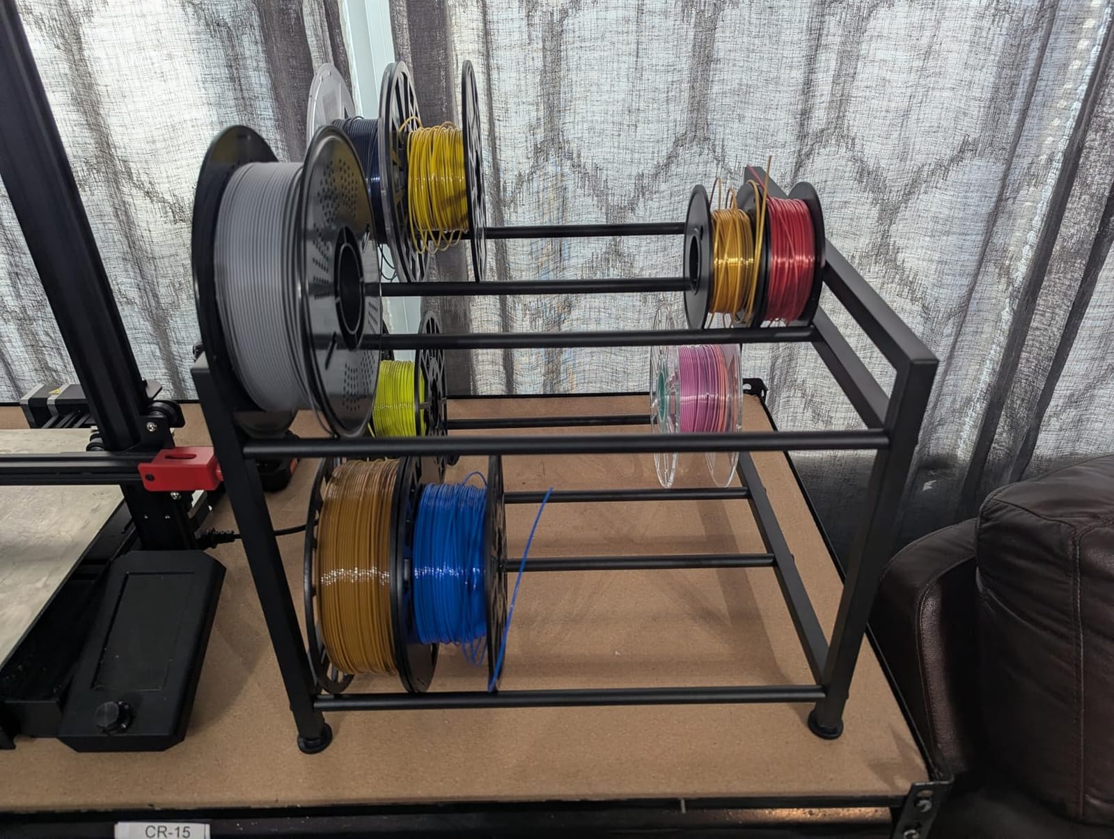 MAYJOY Desktop 3D Printer Filament Storage Rack, 2-Tier Metal customer photo 1