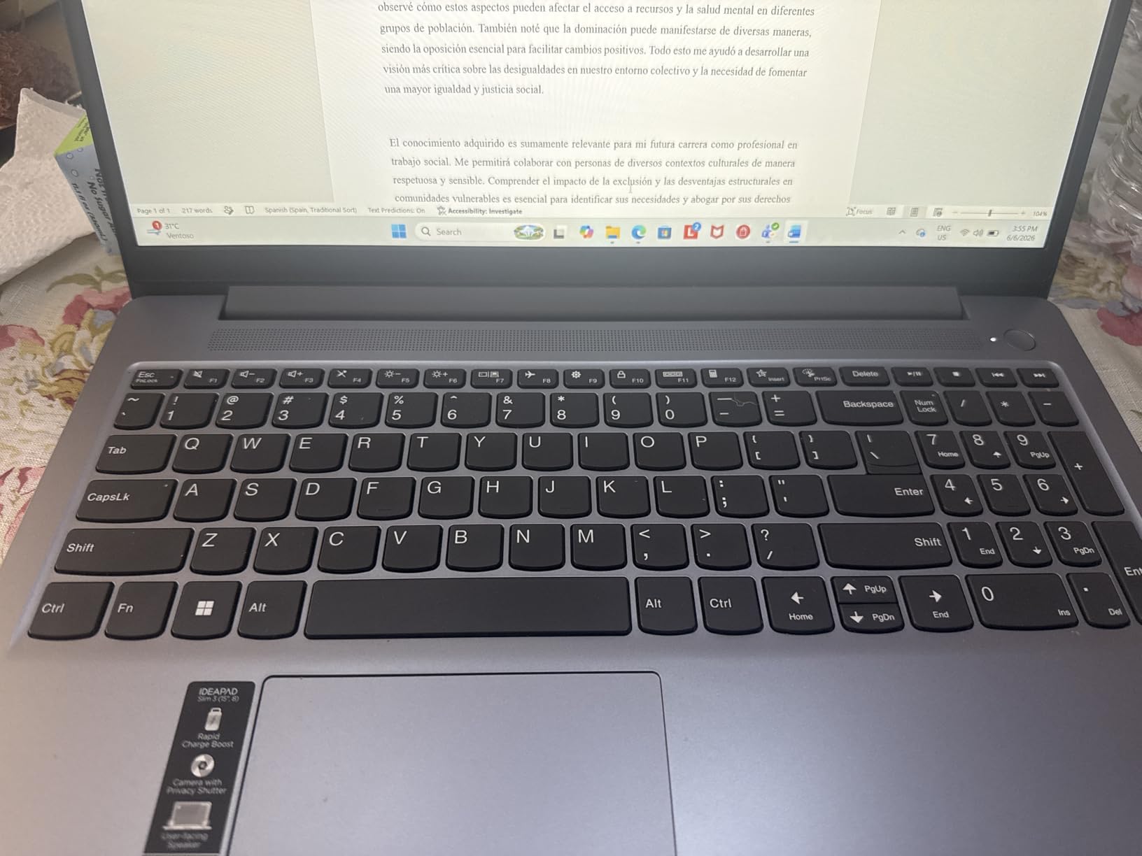 Lenovo IdeaPad Slim 3 Laptop 2025 15.6” FHD 1920 x 1080 Touchscreen, AMD Ryzen 7 5825U, 8-core, AMD Radeon Graphics, 16GB DDR4, 512GB SSD, Wi-Fi 6, Bluetooth 5.2, 720p HD Camera, Windows 11 Home customer photo 2