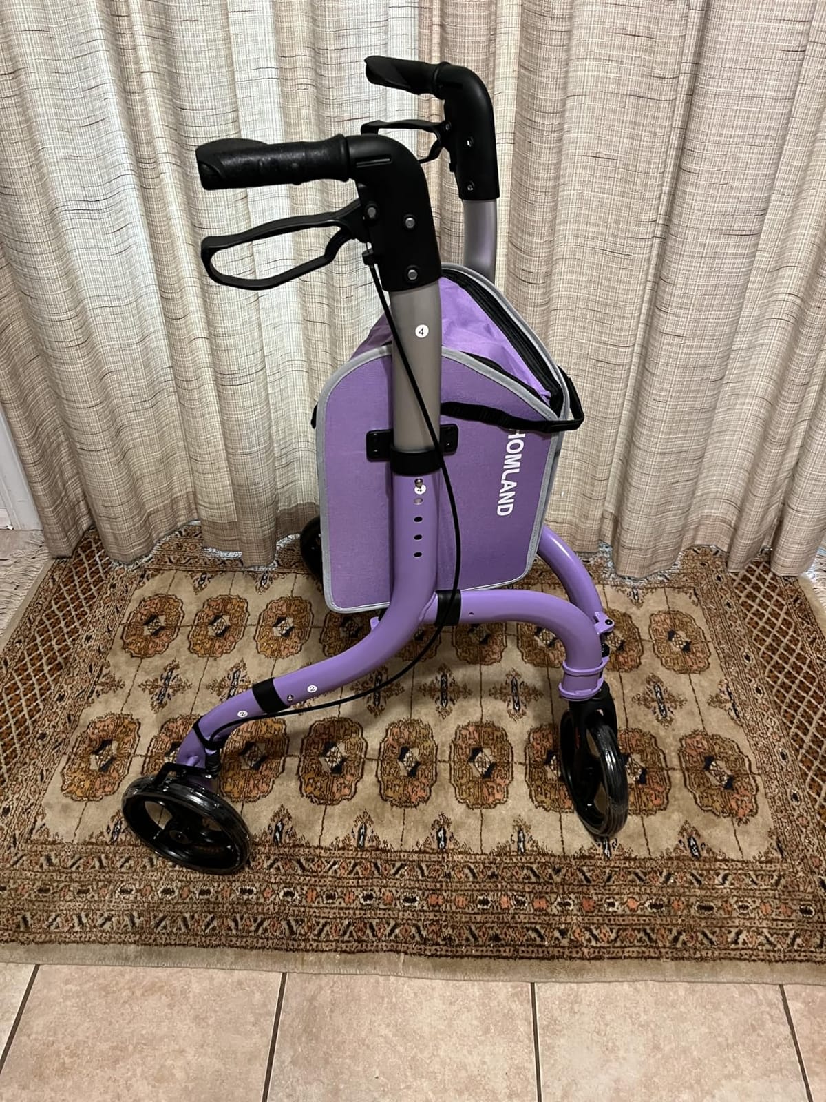 HOMLAND Foldable 3 Wheel Walkers for Seniors, Lightweight Aluminum Frame customer photo 1
