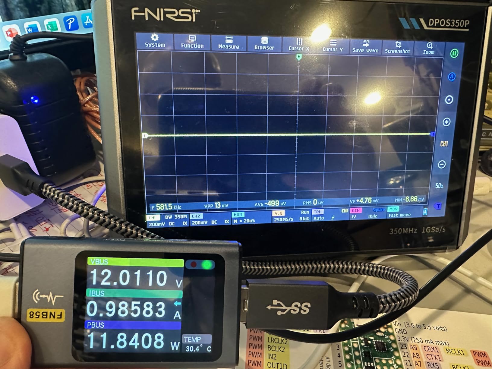 FNIRSI DPOS350P 4-in-1 350MHz Digital Oscilloscope 2 Channel, 1 GSa/s customer photo 1