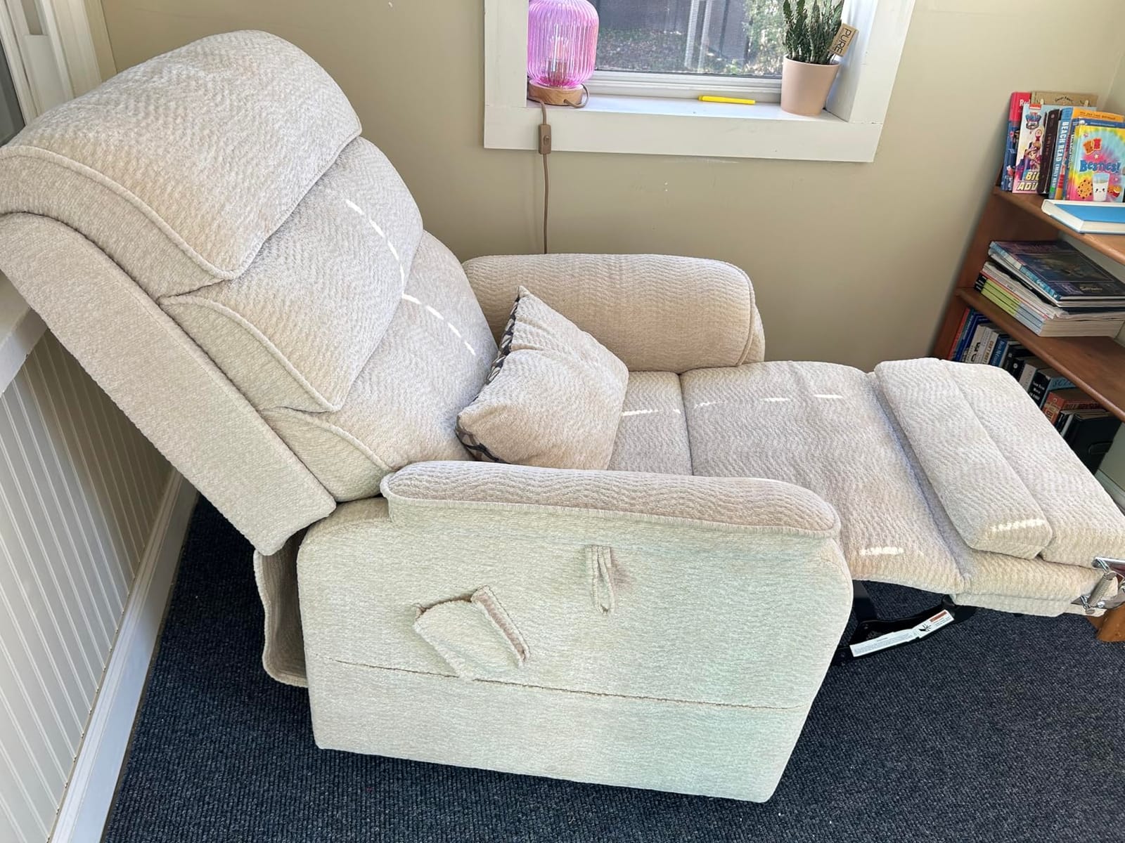 DYNOX 9298L Big & Tall Power Lift Recliner, Extended Footrest, Grey customer photo 2