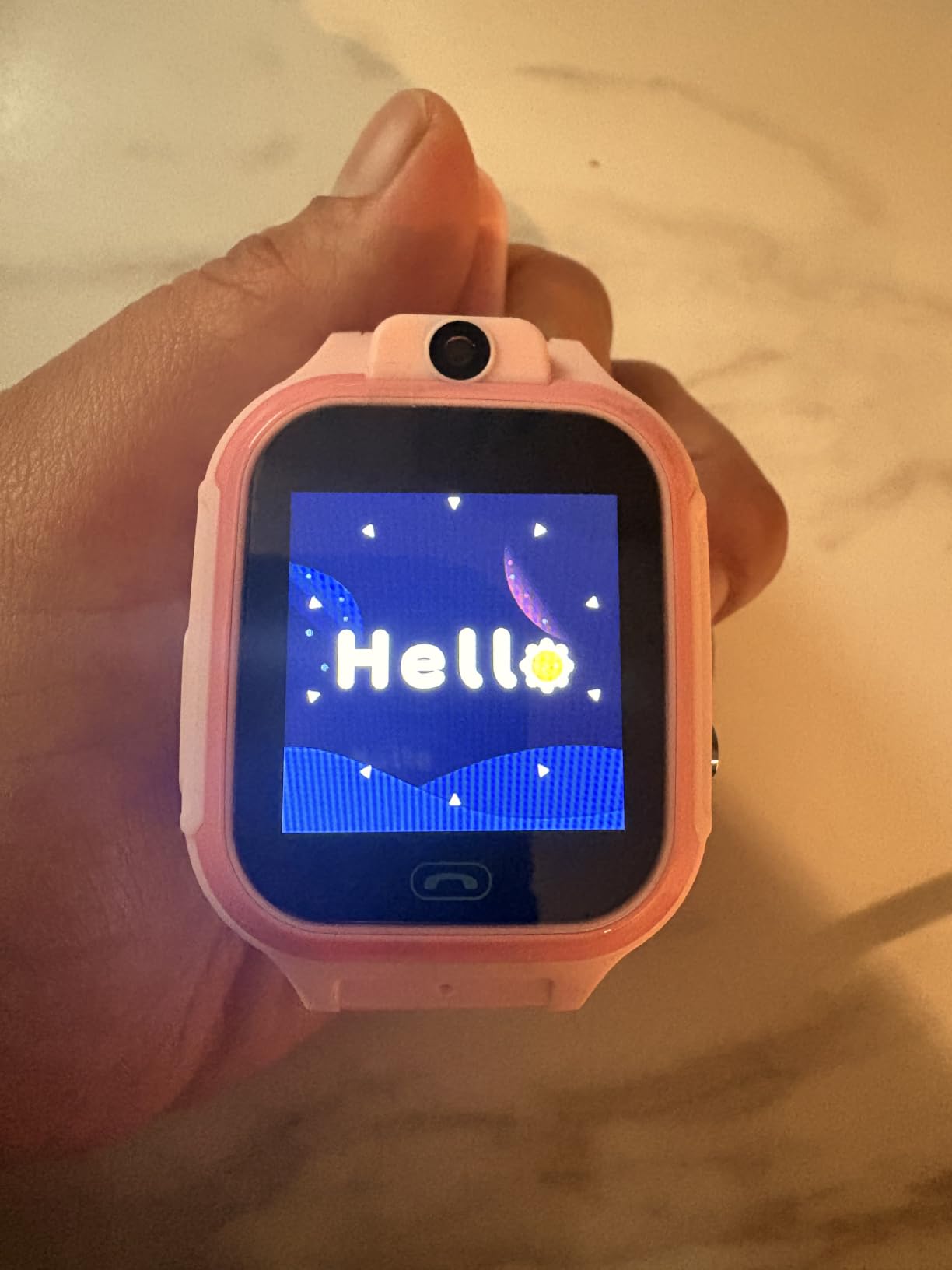 4G Kids Smart Watch GPS Tracker - Smartwatch with Two Way Call Video Calling Voice Chat SOS Class Mode Stopwatch Pedometer Games Wi-Fi Touch Screen Alarm Clock Smartwatches for Boys Girl (Pink) customer photo 1