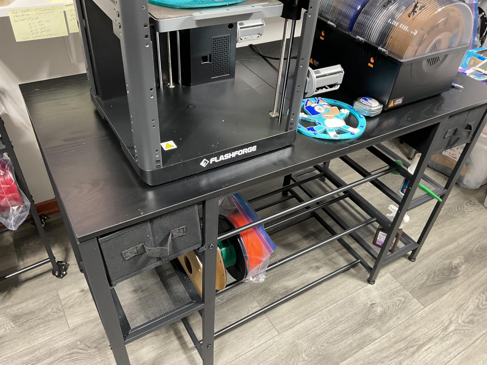 Z-shaped 2 Tiers 3D Printer Filament Storage Rack Desktop,3D Printer Filament Holder,Metal Filament Rack Suitable for PLA/ABS/TPU Filaments,Holds to 10-12 Spools,Ideal for Home,Office,Studio customer photo 2