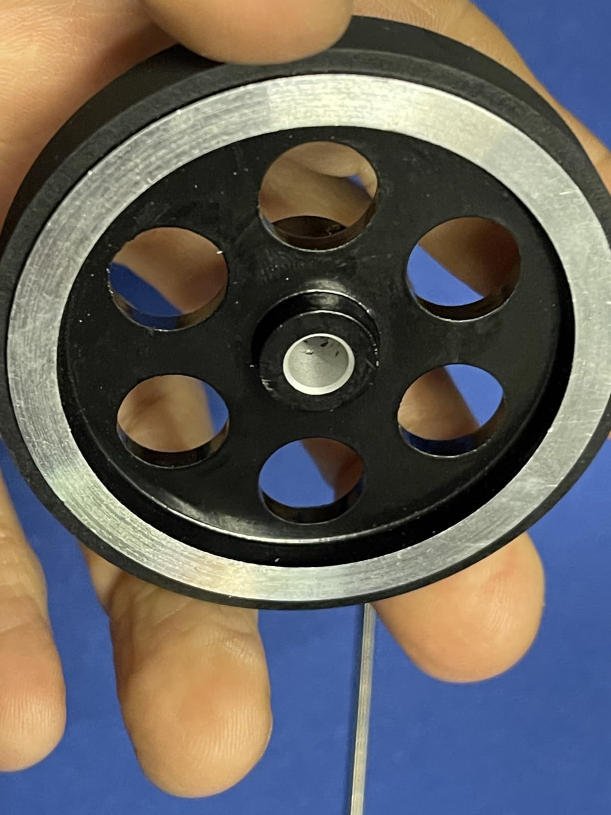 95mm Metal Drive Wheel Inner Dia 8mm Aluminum Master Wheels Rubber Tires for Smart Robot Chassis Car 1Pc customer photo 1
