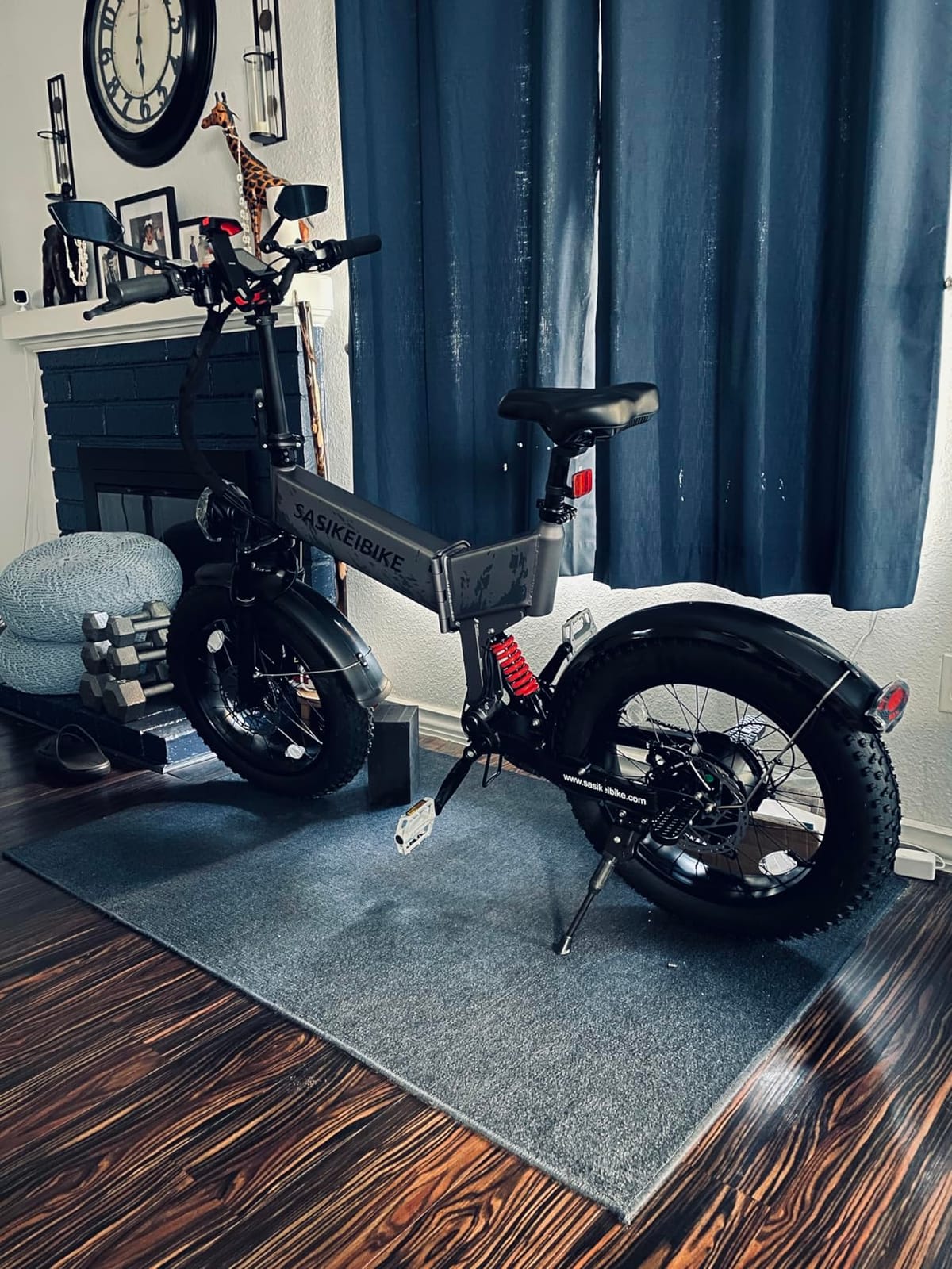 1500W Folding Electric Bike for Adult 52V20Ah Battery 20x4inch Ebike customer photo 2