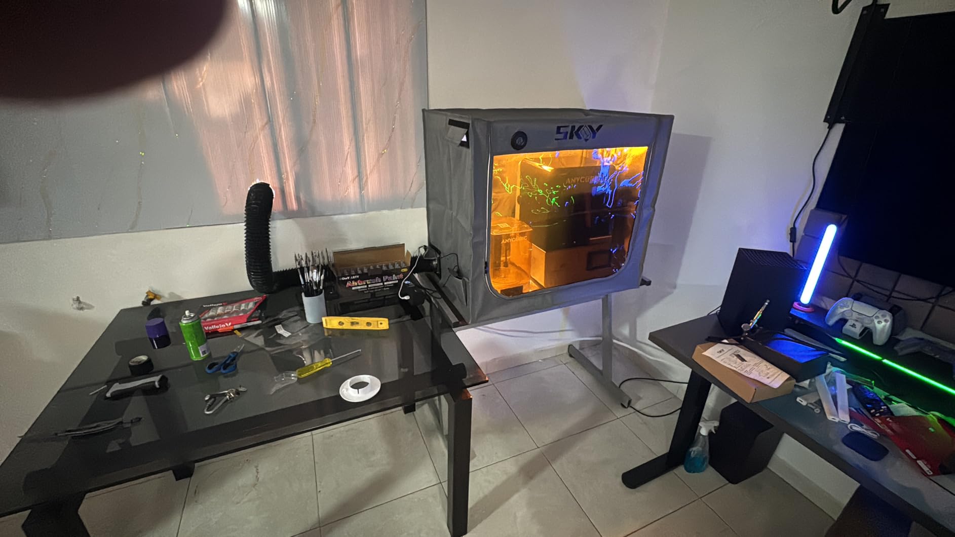 SKOUPHY Double Space Resin 3D Enclosure with Ventilation Kit LED Light customer photo 1