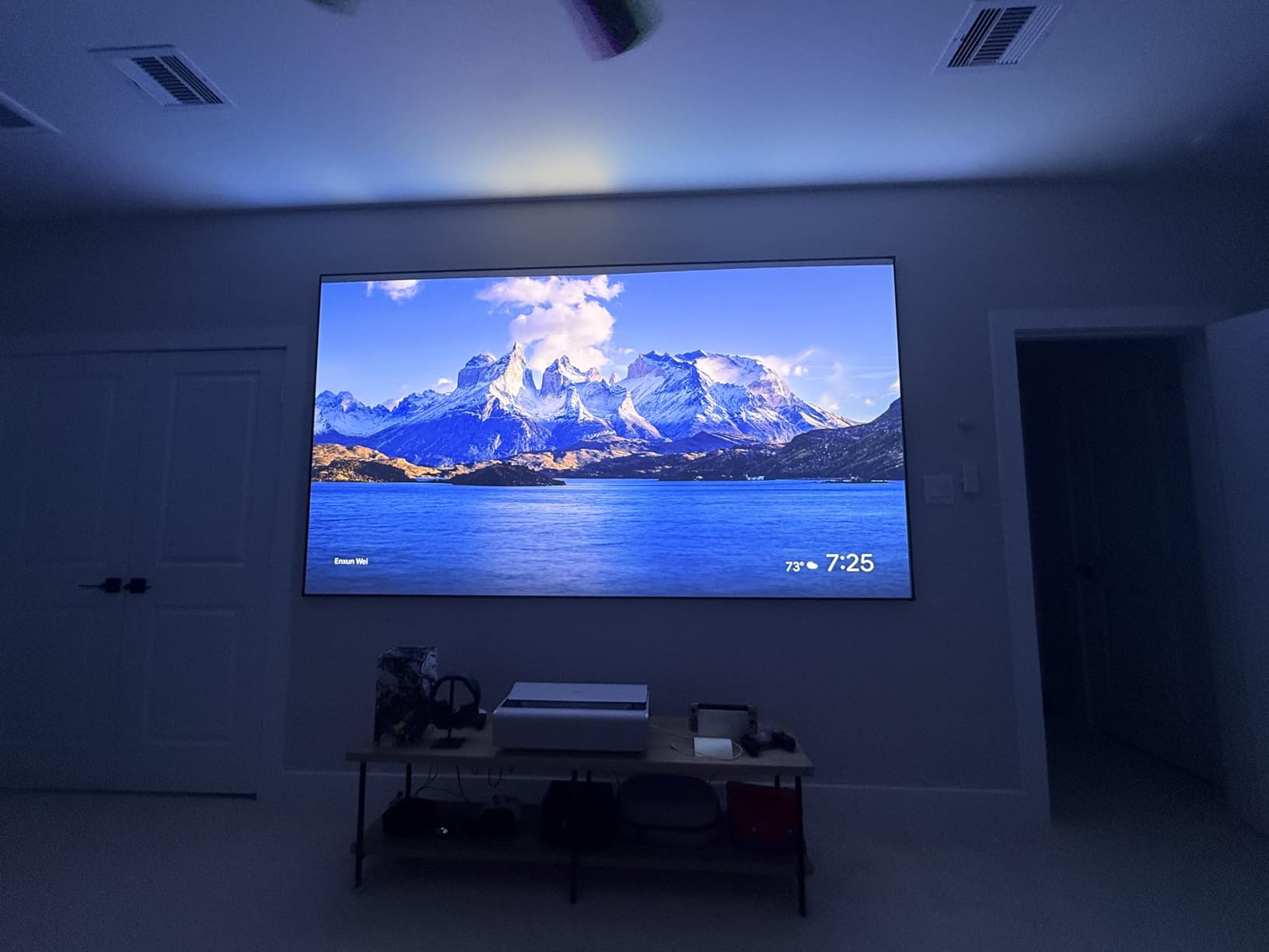XGIMI AURA Ultra Short Throw 4K Laser Projector, 2300 ISO lumens, Google TV customer photo 1