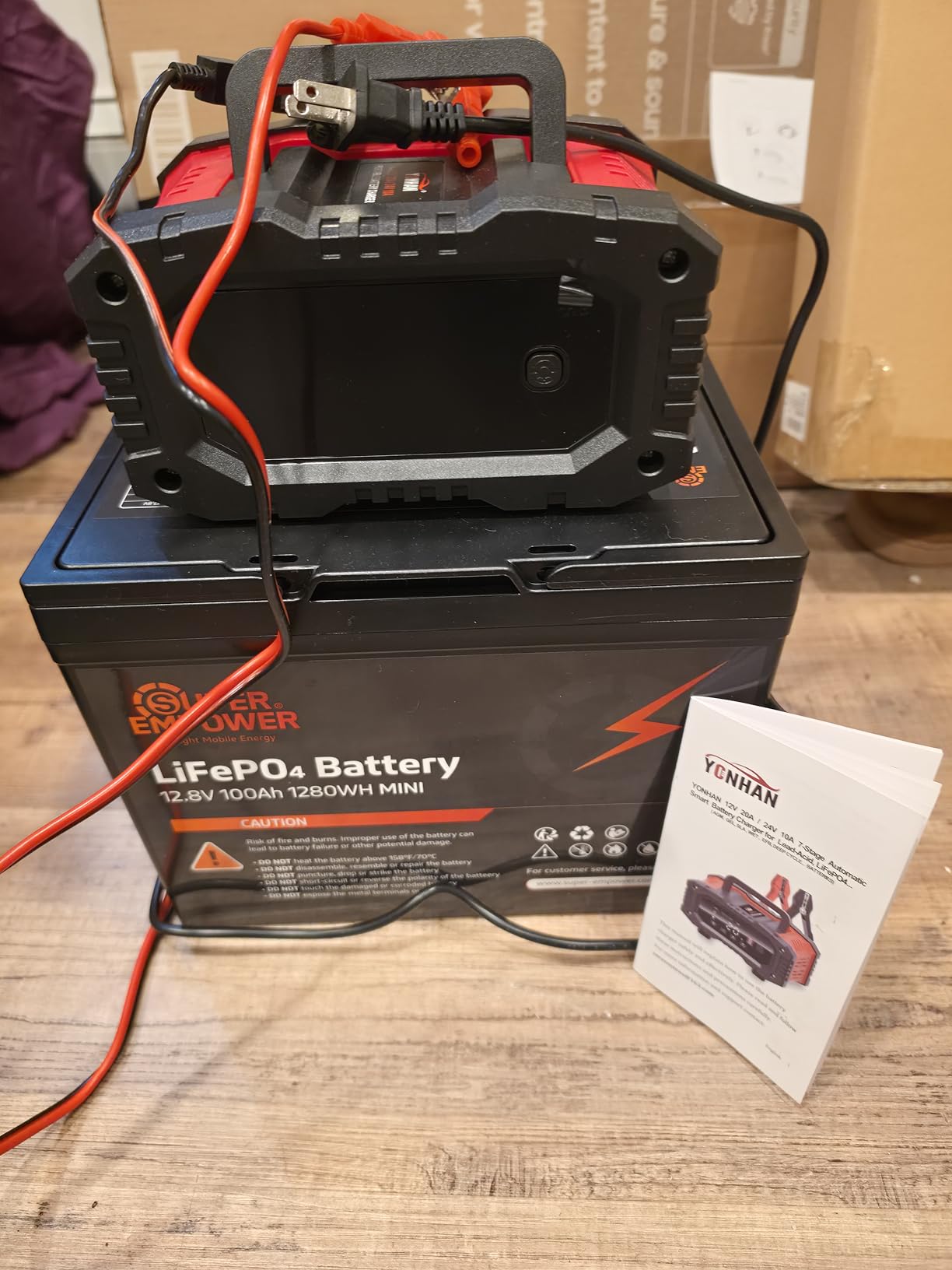 12V 100Ah LiFePO4 Battery, Group 24 Deep Cycle RV/Trolling Motor Battery customer photo 2