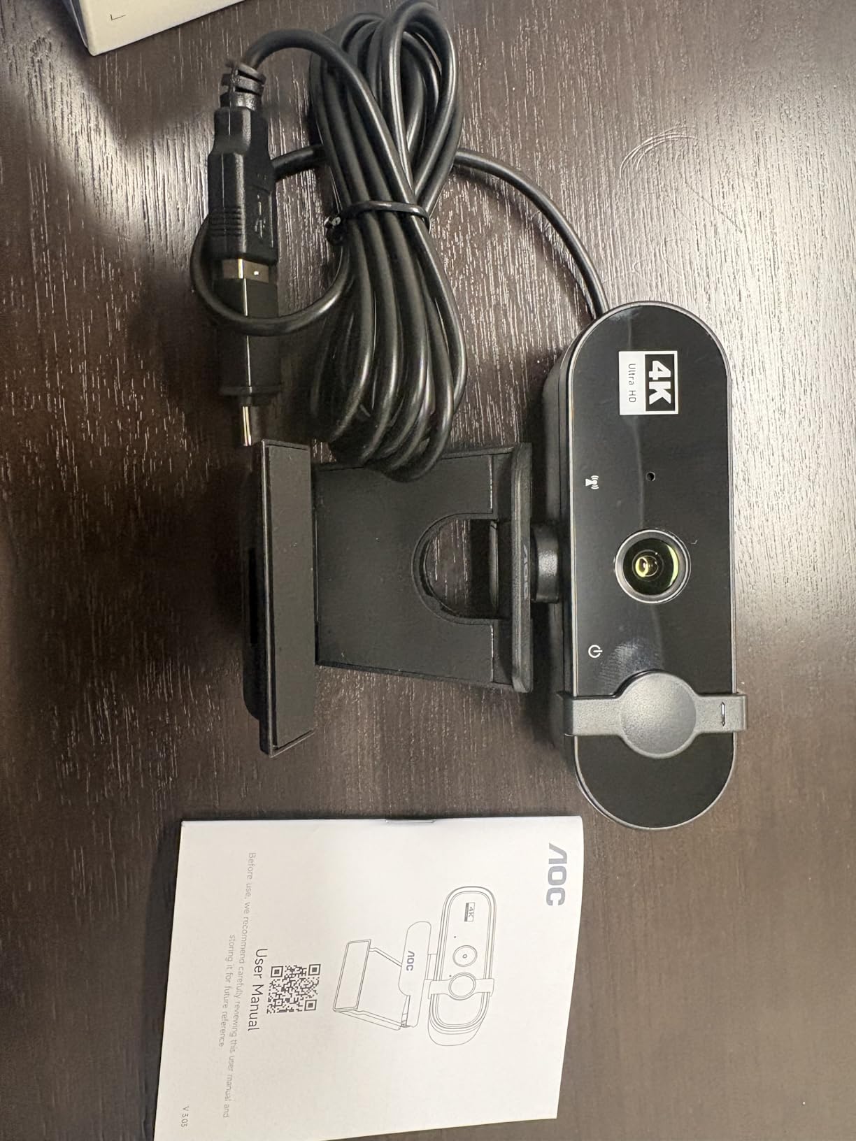 AOC 4K Webcam for PC, Streaming Computer Camera with Noise-Canceling Mic customer photo 1