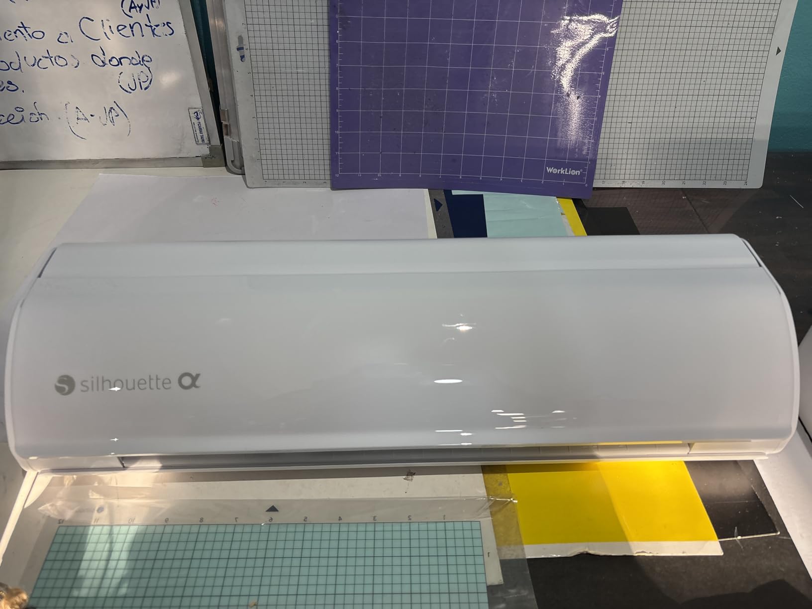 Silhouette America Cameo 5 Alpha (α) - Smart Cutting Machine for Print & Cut - Quiet Operation with AutoBlade, Studio Software, Cutting Mat- Vinyl, Paper & Fabric Compatible - Classic White customer photo 1