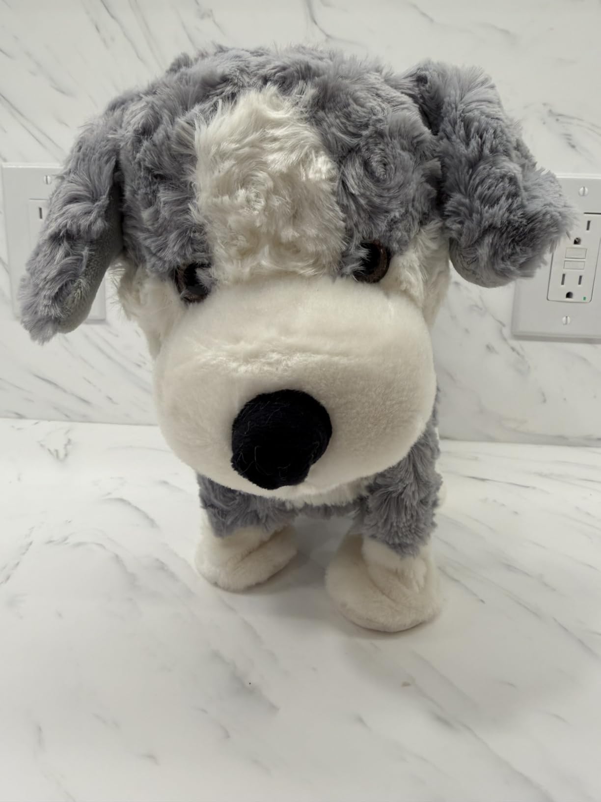Electronic Interactive Plush Dog Toy, Realistic Robot Puppy Toy, Walking, Talking, Barking, Tail Wagging, Voice-Activated Control Stuffed Animal Pet Toys for Children customer photo 2