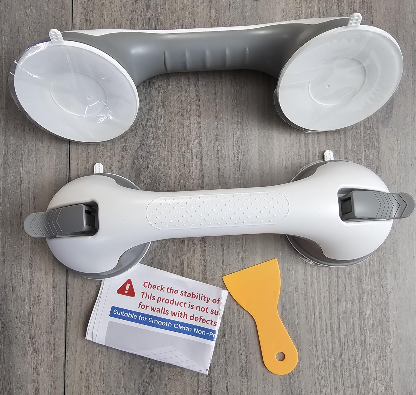 2PK Grab Bars for Shower Handle, Elderly Assistance Products, Grey customer photo 1