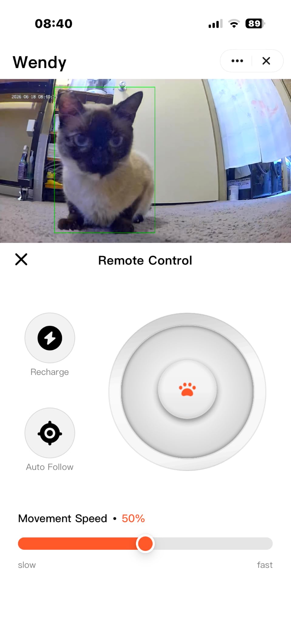 Smart Mobile Pet Camera Robot for Home Indoor, Movable 1080P Monitoring Dog and Cats, 2-Way Talk, Night Vision, Battery-Powered with Phone App Control customer photo 2