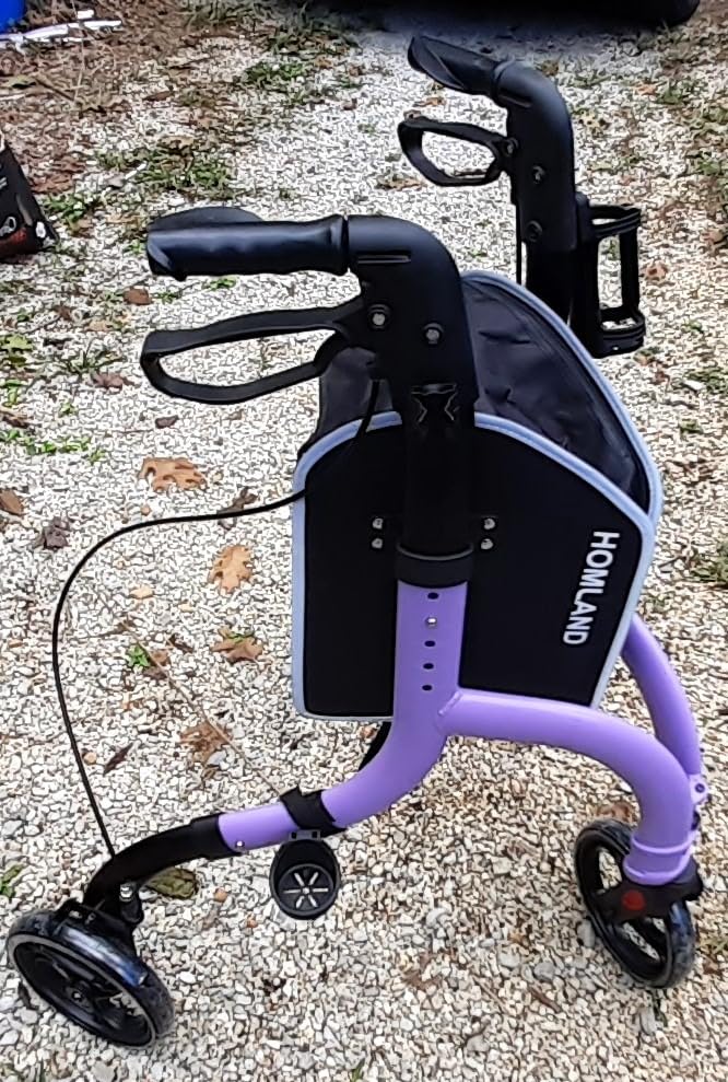 HOMLAND Foldable 3 Wheel Walkers for Seniors, Lightweight 10.4 lb customer photo 1