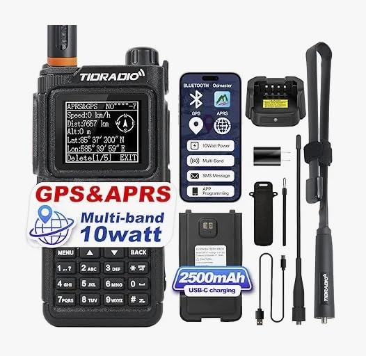 TIDRADIO TD-H9 10Watt GPS&APRS Ham Radio Multi-Band;Capable of Bluetooth Connectivity; Wireless Programming; Spectrum Analysis;SMS Message Text; NOAA Weather Receiver Handheld Two Way Radio (Orange) customer photo 1