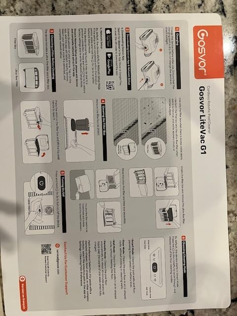 (2026 Upgrade) Gosvor Pool Vacuum LiteVac G1, Wall & Waterline & Shallow Area Cleaning, Up to 200-Min Runtime, Ultra-fine Filter, 15.2 lbs, Smart Navigation & App, for Pools up to 2153 sq.ft, Gray customer photo 1
