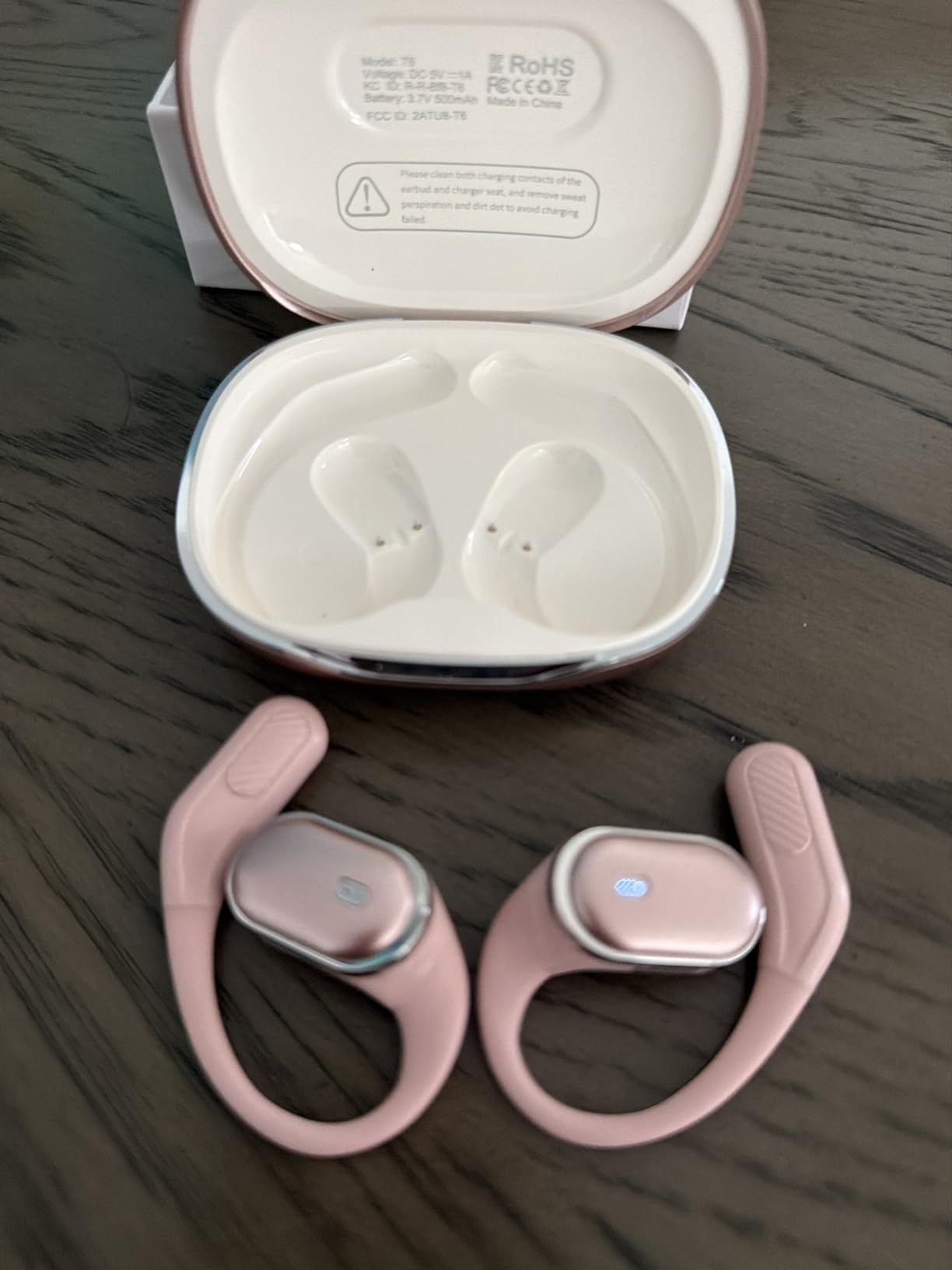 TRAUSI Wireless Earbuds Bluetooth 5.4 Headphones, IPX7 Waterproof Stereo Earphones with Noise Cancelling Mic, Open Ear Buds with Ergonomic Ear Hook for Fitness/Sports/Travel Black customer photo 2