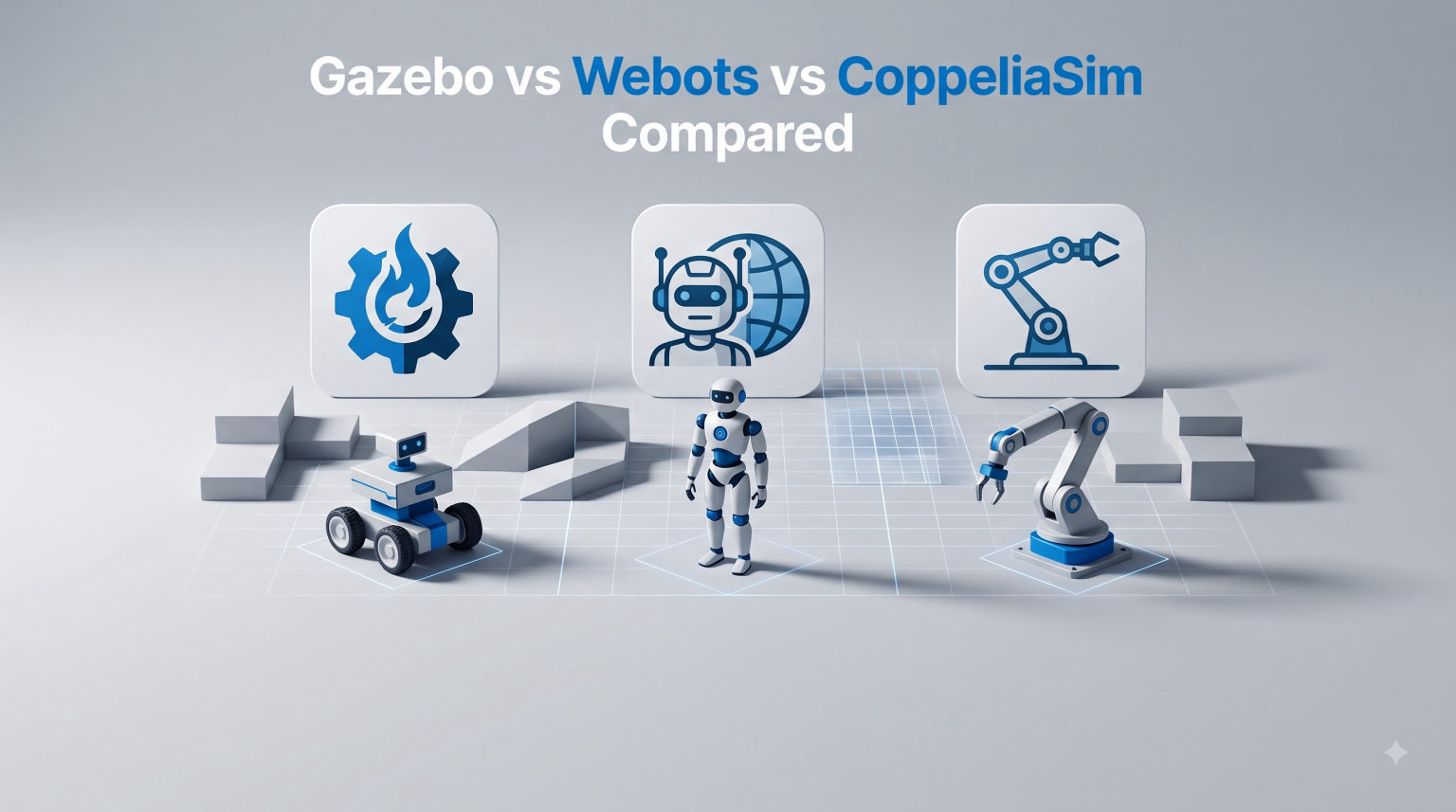 Gazebo vs Webots vs CoppeliaSim Compared