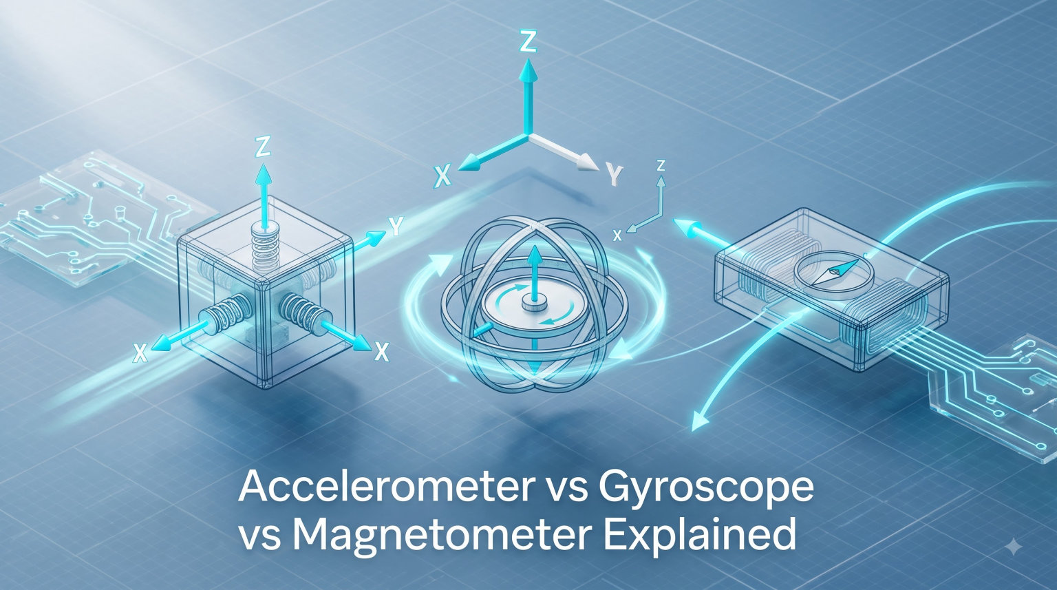 Accelerometer vs Gyroscope vs Magnetometer Explained